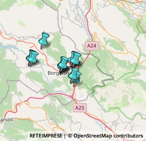 Mappa SP 24, 02021 Borgorose RI, Italia (4.387)