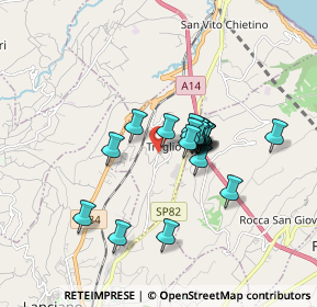 Mappa Via Roma, 66030 Treglio CH, Italia (1.325)