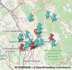 Mappa Poggio Mirteto, 02047 Poggio Mirteto RI, Italia (13.0305)