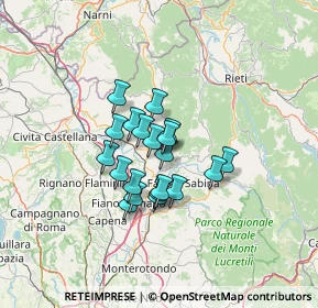 Mappa Poggio Mirteto, 02047 Poggio Mirteto RI, Italia (9.414)