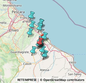 Mappa Contrada Santa Calcagna 44 Centro Comm Thema Polycenter, 66030 Rocca San Giovanni CH, Italia (9.08333)