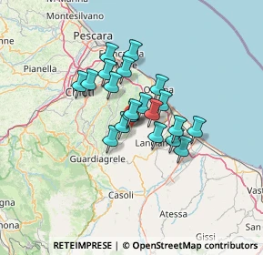 Mappa S.P. 218 Ex S.S. 538 Marrucina, 66030 Arielli CH, Italia (9.4385)