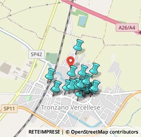 Mappa Via Po, 13049 Tronzano Vercellese VC, Italia (0.374)