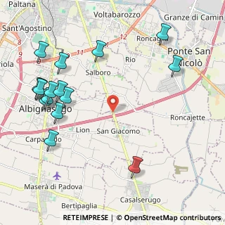 Mappa Via Dalmazia, 35020 Pozzoveggiani PD, Italia (2.63688)