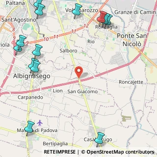 Mappa Via Dalmazia, 35020 Pozzoveggiani PD, Italia (3.36615)
