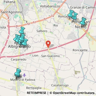 Mappa Via Dalmazia, 35020 Pozzoveggiani PD, Italia (3.11143)
