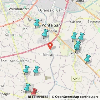 Mappa Via Tintoretto, 35020 Ponte San Nicolò PD, Italia (2.73273)