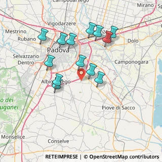 Mappa Via Tintoretto, 35020 Ponte San Nicolò PD, Italia (7.01538)