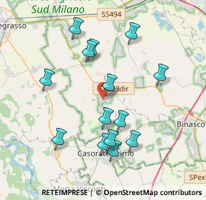 Mappa Via Enrico Fermi, 20088 Rosate MI, Italia (3.74286)