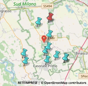 Mappa Via Enrico Fermi, 20088 Rosate MI, Italia (3.5575)