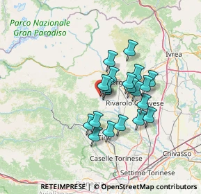 Mappa Via Gioberti, 10084 Forno Canavese TO, Italia (10.2755)