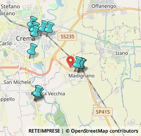 Mappa Via Bottesini, 26020 Madignano CR, Italia (2.10615)