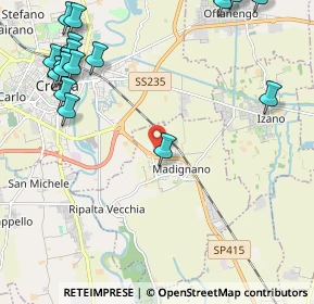 Mappa Via Bottesini, 26020 Madignano CR, Italia (2.98059)