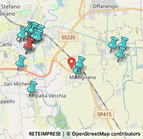 Mappa Via Bottesini, 26020 Madignano CR, Italia (2.4505)