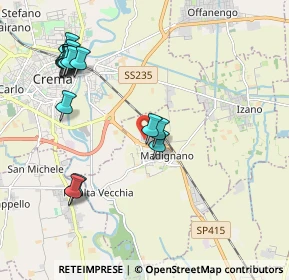 Mappa Via Bottesini, 26020 Madignano CR, Italia (2.24267)