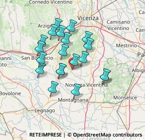 Mappa Via Cesare Caliari, 36040 Orgiano VI, Italia (11.7555)