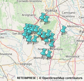 Mappa Via Cesare Caliari, 36040 Orgiano VI, Italia (9.5035)