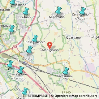 Mappa Via Monsignor Luigi Bottani, 26838 Tavazzano con Villavesco LO, Italia (3.39364)