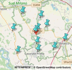 Mappa Via Sandro Pertini, 20088 Rosate MI, Italia (3.71636)