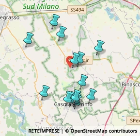 Mappa Via Giacomo Leopardi, 20088 Rosate MI, Italia (3.65929)