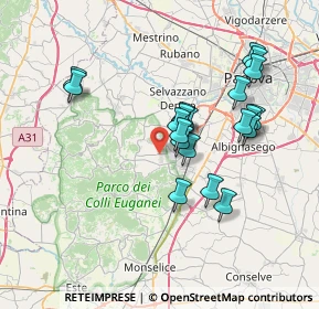 Mappa Anello dei Colli Euganei, 35038 Torreglia PD, Italia (6.578)
