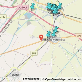 Mappa SS 11, 13049 Tronzano vercellese VC (2.775)