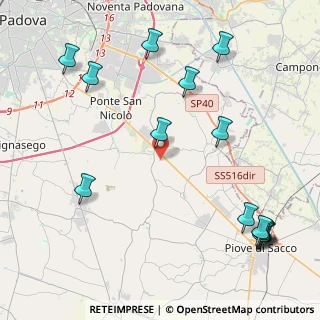 Mappa Via F.Giacomello, 35020 Legnaro PD, Italia (5.51929)