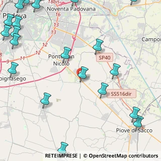Mappa Via del Donatore di Sangue, 35020 Legnaro PD, Italia (6.9175)