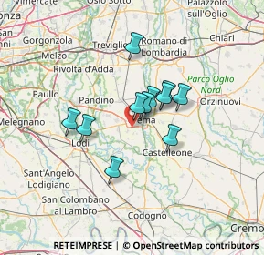 Mappa Via Comuna, 26010 Capergnanica CR, Italia (9.42364)