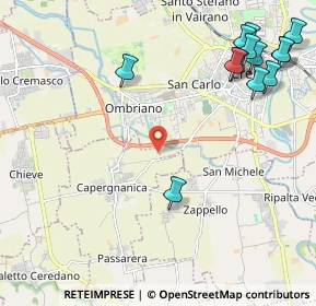 Mappa Via Comuna, 26010 Capergnanica CR, Italia (2.84846)