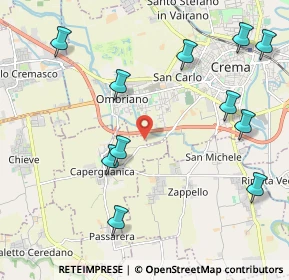 Mappa Via Comuna, 26010 Capergnanica CR, Italia (2.46727)