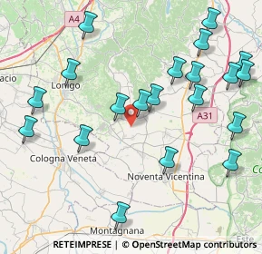 Mappa Via Cree Storte, 36040 Orgiano VI, Italia (9.501)
