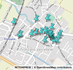 Mappa Via Galileo Ferraris, 13049 Tronzano Vercellese VC, Italia (0.1915)