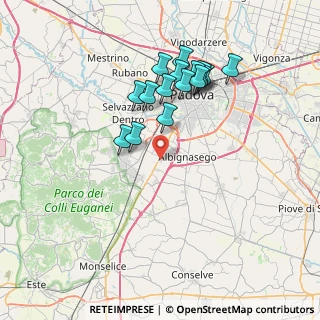 Mappa Viale Leonino da Zara, 35020 Albignasego PD, Italia (6.84688)