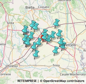 Mappa Via Bologna, 13049 Tronzano Vercellese VC, Italia (10.335)