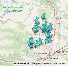 Mappa Via L. Einaudi, 10084 Forno Canavese TO, Italia (9.8615)