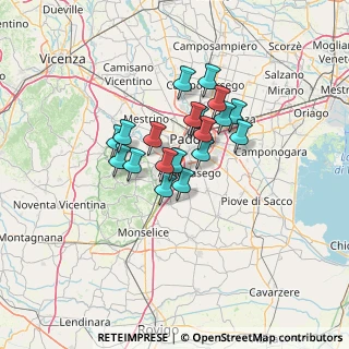 Mappa Via L. Da Zara, 35020 Albignasego PD, Italia (9.32842)