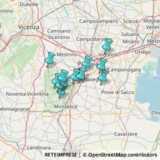 Mappa Via L. Da Zara, 35020 Albignasego PD, Italia (9.18083)