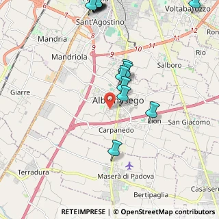 Mappa Via Damiano Chiesa, 35020 Albignasego PD, Italia (2.64933)