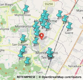 Mappa Via Abano Terme, 35036 Montegrotto Terme PD, Italia (1.825)