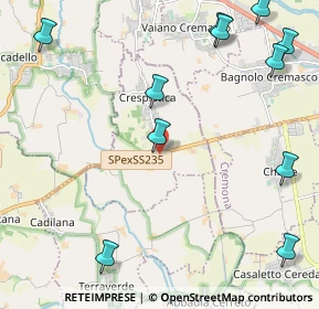 Mappa S.S. 235 Loc. Conca Verde, 26835 Crespiatica LO, Italia (3.0025)