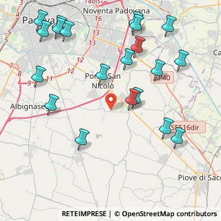 Mappa Via F. Petrarca, 35020 Ponte San Nicolò PD, Italia (5.217)