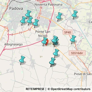 Mappa Via F. Petrarca, 35020 Ponte San Nicolò PD, Italia (3.96133)