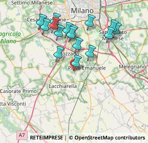 Mappa Via Dante Alighieri, 20080 Basiglio MI, Italia (7.43313)