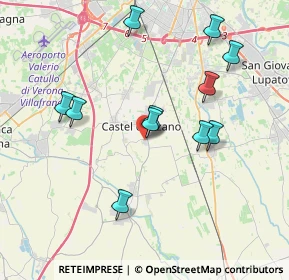 Mappa Via del Lavoro, 37060 Castel d'Azzano VR, Italia (3.73091)