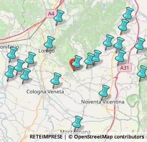 Mappa Via IV Novembre, 36040 Orgiano VI, Italia (9.7405)