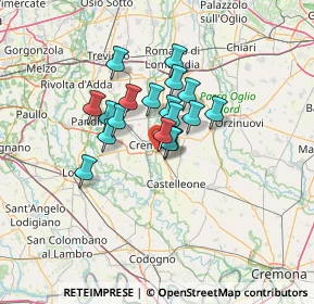 Mappa Via Comparina, 26020 Madignano CR, Italia (8.96889)