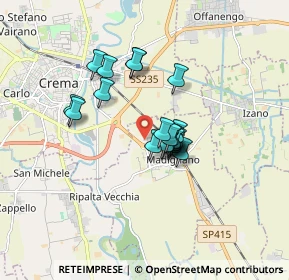 Mappa Via Comparina, 26020 Madignano CR, Italia (1.17)