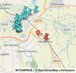 Mappa Via Comparina, 26020 Madignano CR, Italia (2.284)