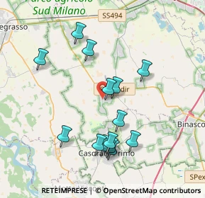 Mappa Largo Ponte di S Martino, 20088 Rosate MI, Italia (3.69357)